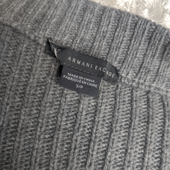 Armani Exchange Zip up sweater vest heathered gray - Picture 7 of 8